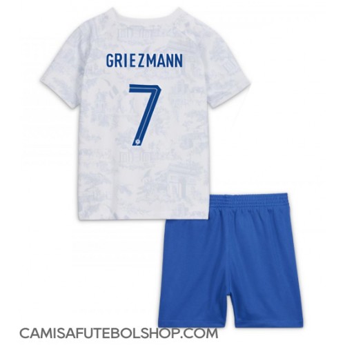 Camisa de time de futebol França Antoine Griezmann #7 Replicas 2º Equipamento Infantil Mundo 2022 Manga Curta (+ Calças curtas)
